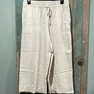 Banana Republic women’s small wide leg crop 55% linen